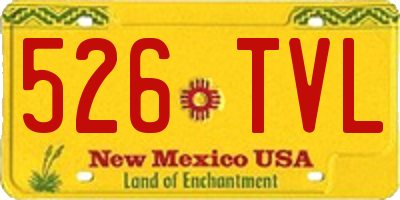 NM license plate 526TVL