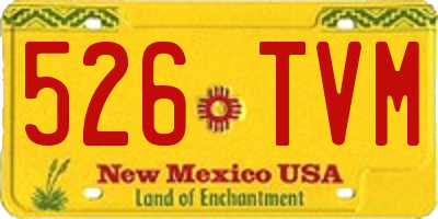 NM license plate 526TVM