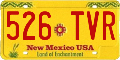 NM license plate 526TVR