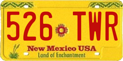 NM license plate 526TWR