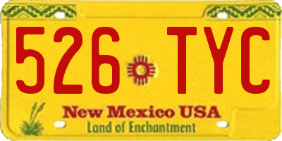 NM license plate 526TYC