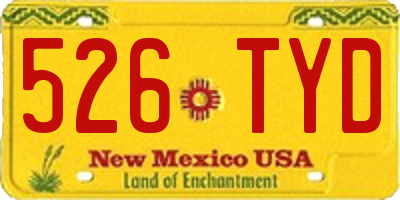 NM license plate 526TYD