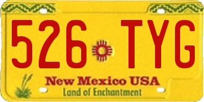 NM license plate 526TYG