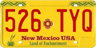 NM license plate 526TYQ