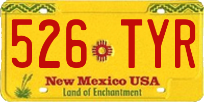 NM license plate 526TYR
