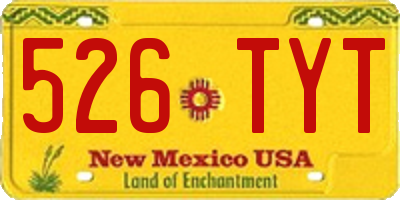 NM license plate 526TYT