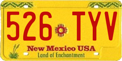 NM license plate 526TYV