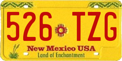 NM license plate 526TZG