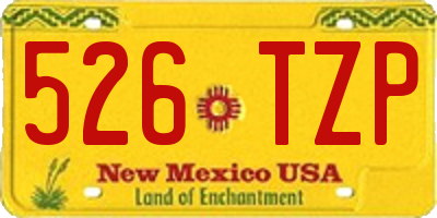 NM license plate 526TZP