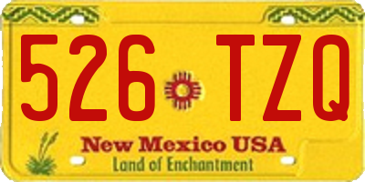 NM license plate 526TZQ