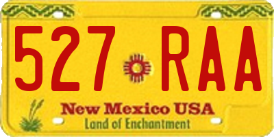 NM license plate 527RAA