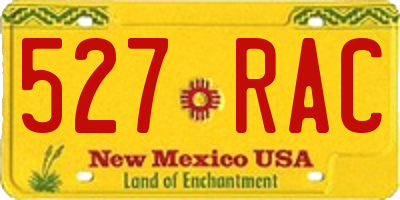 NM license plate 527RAC