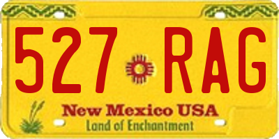 NM license plate 527RAG