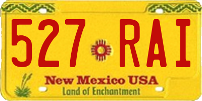 NM license plate 527RAI