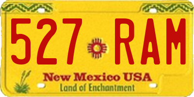 NM license plate 527RAM