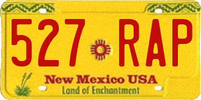 NM license plate 527RAP