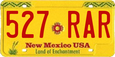 NM license plate 527RAR