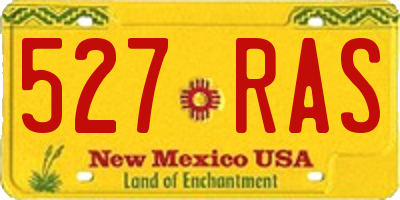 NM license plate 527RAS