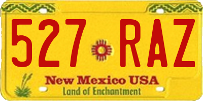 NM license plate 527RAZ