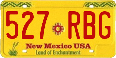 NM license plate 527RBG