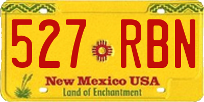 NM license plate 527RBN