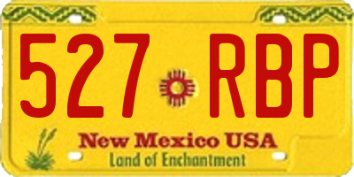 NM license plate 527RBP