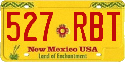 NM license plate 527RBT