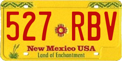 NM license plate 527RBV
