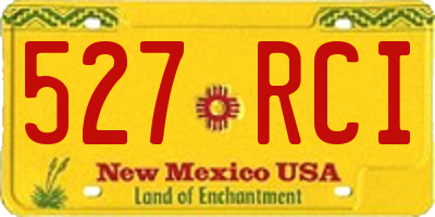 NM license plate 527RCI