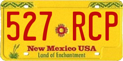 NM license plate 527RCP