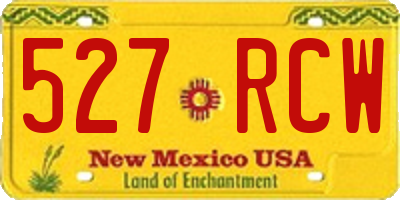 NM license plate 527RCW