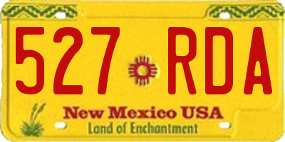 NM license plate 527RDA