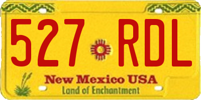 NM license plate 527RDL