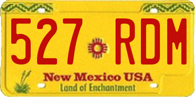 NM license plate 527RDM