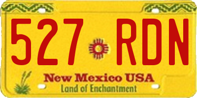 NM license plate 527RDN