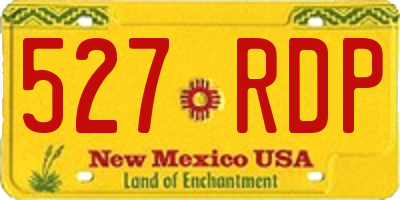 NM license plate 527RDP