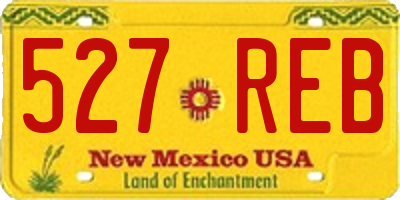 NM license plate 527REB