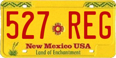 NM license plate 527REG