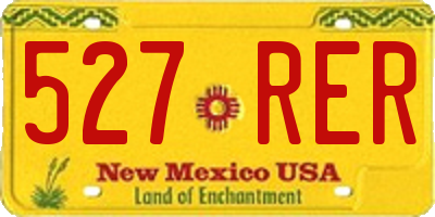NM license plate 527RER
