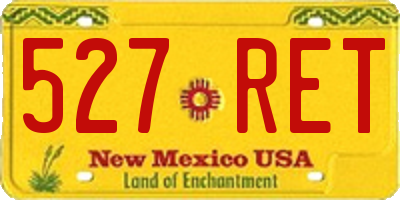 NM license plate 527RET