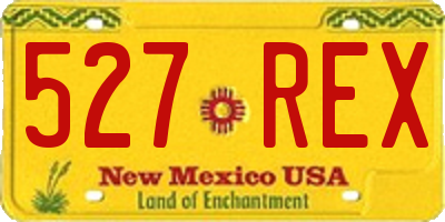 NM license plate 527REX