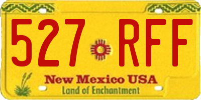 NM license plate 527RFF