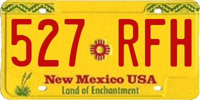 NM license plate 527RFH