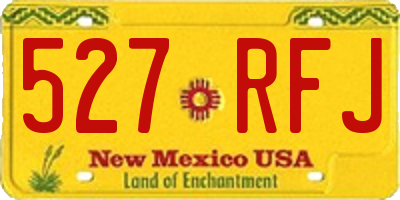 NM license plate 527RFJ