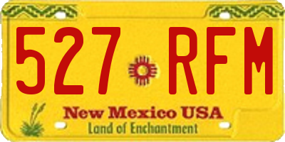 NM license plate 527RFM