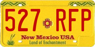 NM license plate 527RFP