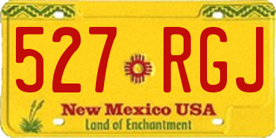 NM license plate 527RGJ