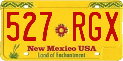 NM license plate 527RGX
