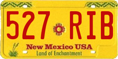 NM license plate 527RIB