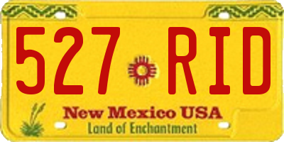 NM license plate 527RID